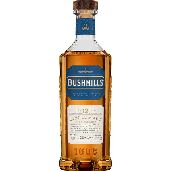 Bushmills 12 Year Old Single Malt Irish Whiskey