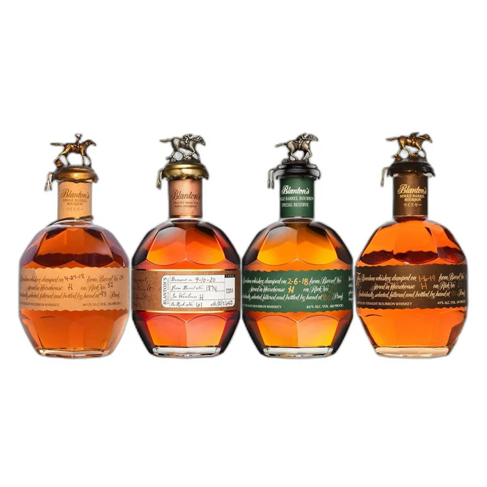 Blanton’s Red Label Straight From The Barrel Green Label Black Label Bundle
