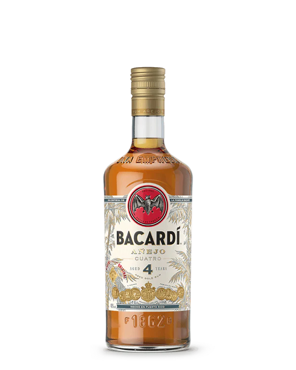 Bacardi Anejo Cuatro 4 Year Old Gold Rum